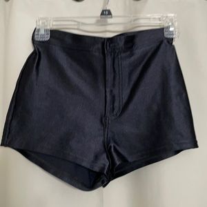 American Apparel Black Disco Shorts